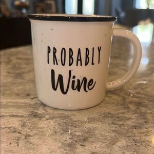 White Ceramic Mug with Black Text 12oz